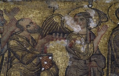 Enkeli, yksityiskohta mosaiikkikirkosta Syntymän basilikassa (Unescon maailmanperintöluettelo, 2012), Betlehem, Palestiina tekijältä Unbekannt Unbekannt