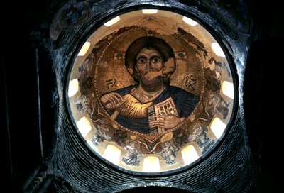 Christ Pantocrator, Panagia Parigoritissan kirkon sisäkupoli, Arta, Epirus, Kreikka tekijältä Unbekannt Unbekannt