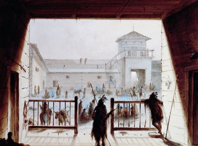 Fort Laramie, Alfred Jacob Miller (1810-1874), akvarelli, USA tekijältä Unbekannt Unbekannt