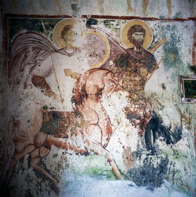 Fresko bysanttilaisessa kirkossa Mourniesissa, Kreeta, Kreikka (kuva) tekijältä Unbekannt Unbekannt