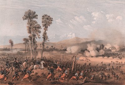 Kuningas Vittorio Emanuele II johti joukkoja Palestron taistelussa Lombardian osavaltiossa tekijältä Unbekannt Unbekannt