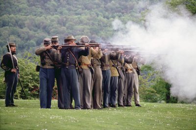 Gettysburgin taistelun moderni uudelleenesitys (kuva) tekijältä Unbekannt Unbekannt