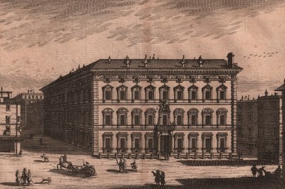 Palazzo Madama, Rooma, Lazio, Italia, kuparikaiverrus, noin 165x135 cm tekijältä Unbekannt Unbekannt