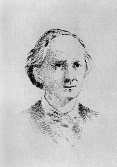 Muotokuva Charles Pierre Baudelairesta (1821-1867), ranskalainen runoilija, esseisti, taidekriitikko ja kääntäjä tekijältä Unbekannt Unbekannt