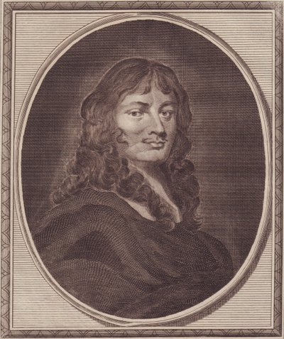 Englannin poliitikon Sir William Templen (1628-1699) muotokuva, John Goldarin (1729-1795) kuparikaiverrus P Lelyn maalauksesta tekijältä Unbekannt Unbekannt
