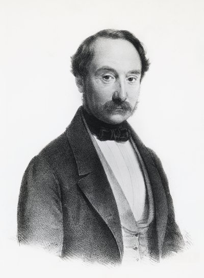 Muotokuva Francesco Rizzolista (1809-1880), italialainen poliitikko, lääkäri ja kirurgi, kaiverrus tekijältä Unbekannt Unbekannt