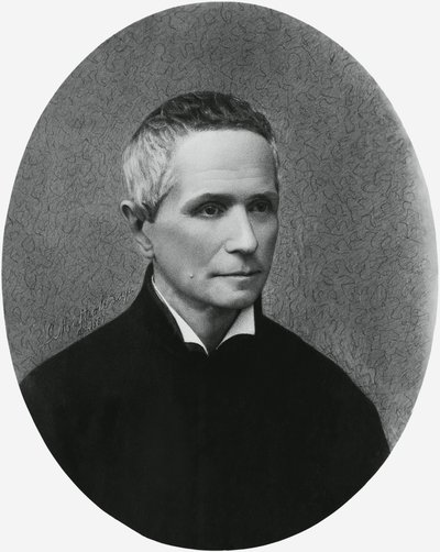 Giulio Isdegerde Cecchin muotokuva, joka tunnetaan isänä Filippo Cecchina (1822-1887), italialainen fyysikko, meteorologi ja keksijä, kaiverrus tekijältä Unbekannt Unbekannt