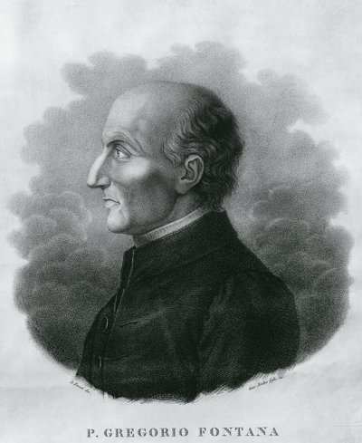 Muotokuva Gregorio Fontanasta (1735-1803), italialainen matemaatikko, kaiverrus tekijältä Unbekannt Unbekannt