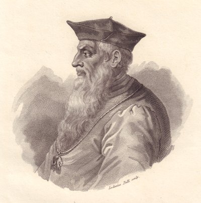 Italian amiraali Andrea Dorian (1466-1560) muotokuva, Ludovico Pellin kuparikaiverrus tekijältä Unbekannt Unbekannt