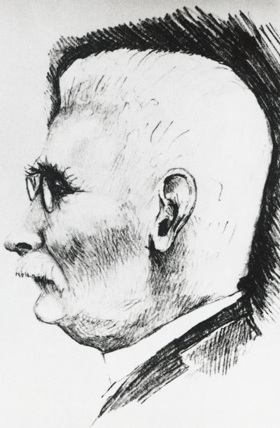 Henri Louis Le Chatelierin (1850-1936), ranskalaisen kemistin ja metallurgin profiilikuva, kaiverrus tekijältä Unbekannt Unbekannt