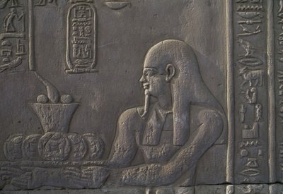 Luovuttajaa kuvaava reliefi, Kom Ombon temppeli, Egypti, egyptiläinen sivilisaatio, Ptolemaiosten dynastia, 2.-1. vuosisata eKr. tekijältä Unbekannt Unbekannt