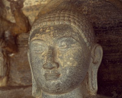 Sri Lanka, Polonnaruwa, yksityiskohta Gal Viharan Buddhan patsaasta (UNESCOn maailmanperintöluettelo) tekijältä Unbekannt Unbekannt
