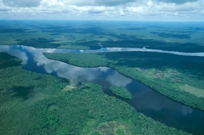 Venezuela, Guayana, Amazonas State, Orinoco-joki, ilmakuva (kuva) tekijältä Unbekannt Unbekannt