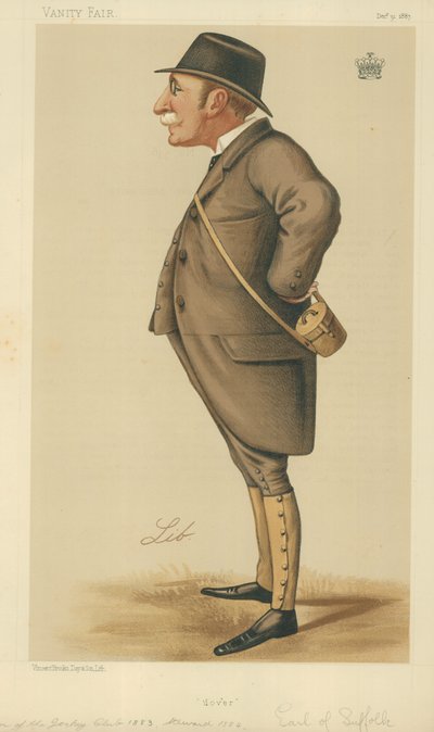 Earl of Suffolk ja Berkshire, Dover, 31. joulukuuta 1887, Vanity Fair -sarjakuva tekijältä Liborio Prosperi