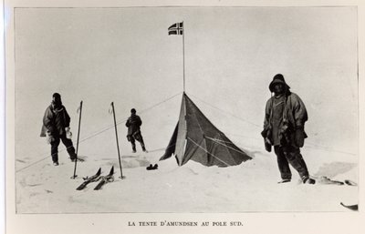 Teltan jätti etelänavalle Roald Amundsen (1872-1928) vuonna 1911, 1912 tekijältä Lieutenant Henry Robertson Bowers