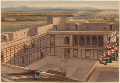 "Ghuzneen myrsky. 17. Regt. Sisääntulo linnoitukseen, 23. heinäkuuta 1839 (värilitho) tekijältä Lieutenant Thomas (after) Wingate