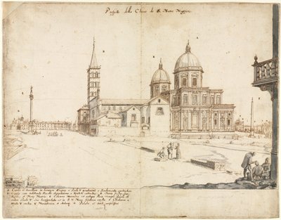 Kahdeksantoista näkymää Roomaan: Santa Maria Maggioren basilika tekijältä Lievin Cruyl