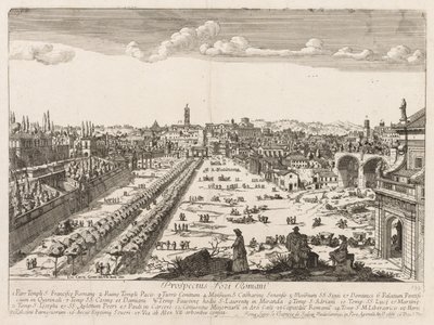 Foro Romano elokuvasta "Näkymä Rooman kaupungin maamerkeistä" tekijältä Lievin Cruyl