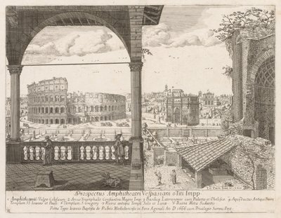 Arco di Costantinon Colosseum Rooman kaupungin Locurumin esitteestä, 1666. tekijältä Lievin Cruyl