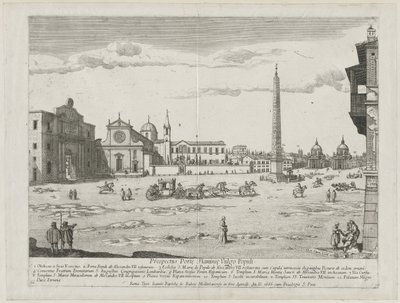 Esite Rooman kaupungin paikoista Insign[ium], 1666. tekijältä Lievin Cruyl