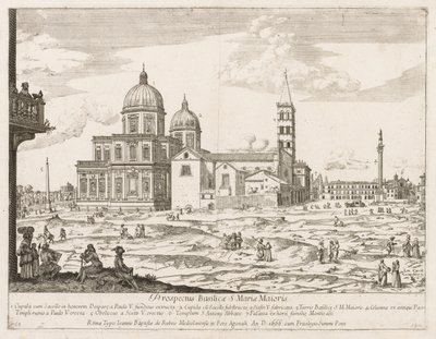 Santa Maria Maggiore elokuvasta "Näkymä Rooman kaupungin maamerkeistä" tekijältä Lievin Cruyl