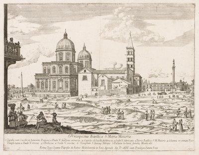 Santa Maria Maggiore Rooman kaupungin Lourumin esitteestä, 1666. tekijältä Lievin Cruyl