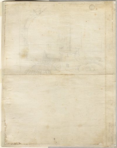 Luonnos San Giovannille Laterano verso, 1664. tekijältä Lievin Cruyl