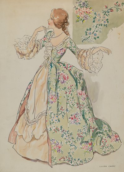 Naisten puku, c. 1936. tekijältä Lillian Causey