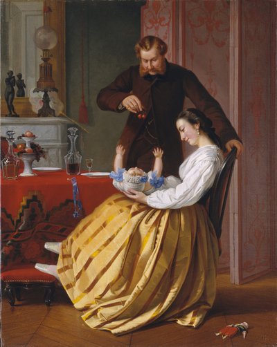 Conversation Piece, noin 1851-52 (öljy kankaalle). tekijältä Lilly Martin Spencer