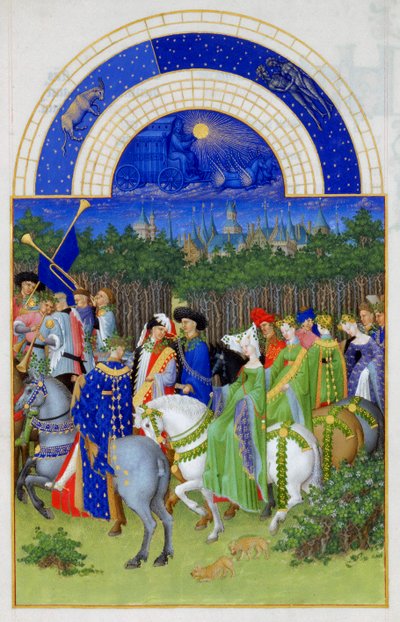 toukokuuta Berryn herttuan rikkaat tunnit, 1412-1416 tekijältä Limbourg Brothers