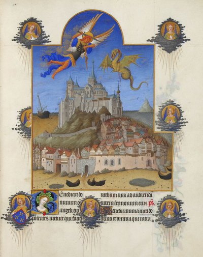 Très Riches Heures du Duc de Berry - Pyhän Mikaelin messu tekijältä Limbourg Brothers
