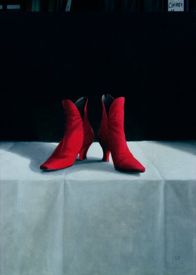 Punaiset saappaat, 1995 (akryylia aluksella) tekijältä Lincoln Seligman