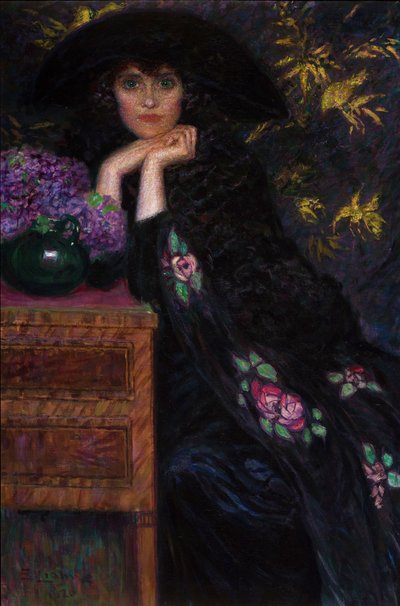 Naisen muotokuva Violettesta, 1920. tekijältä Lionne