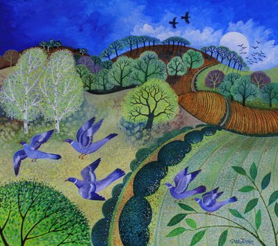 Lento, 2009, (akryylit paperille) tekijältä Lisa Graa Jensen