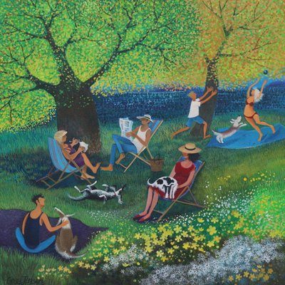 Lady in Pink, 2015 (akryyli paperille) tekijältä Lisa Graa Jensen