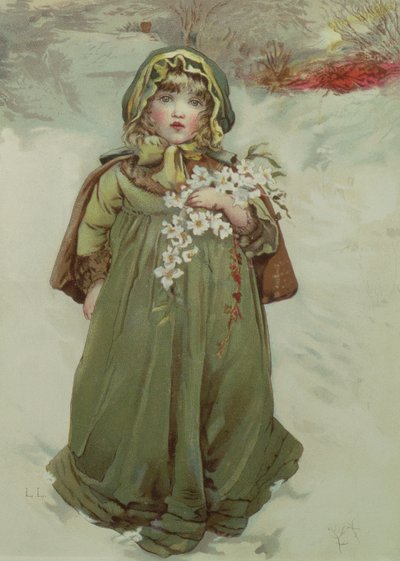 Etukappale jouluruusuista, 1880 tekijältä Lizzie Mack