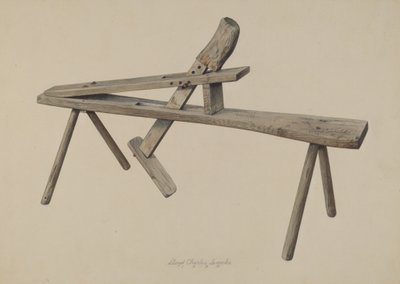 Puuveistäjäpenkki, 1938. tekijältä Lloyd Charles Lemcke