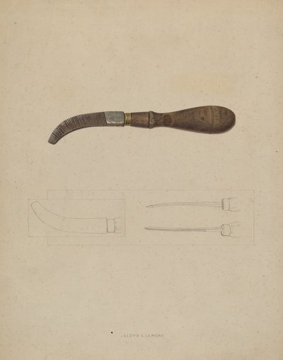 Puinen Peg File, c. 1937. tekijältä Lloyd Charles Lemcke