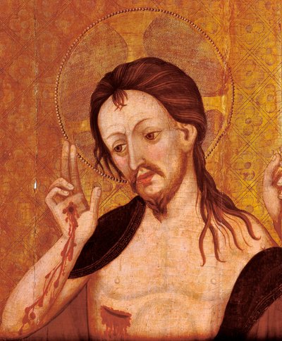 Ylösnousemus, yksityiskohta, 1400-luvun alku (tempera) tekijältä Lluís Borrassà