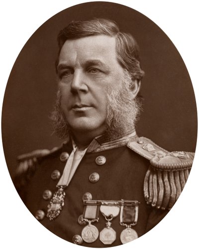 Kapteeni Bedford Clapperton Trevelyan Pim, brittiläinen merivoimien upseeri, 1883. tekijältä Lock and Whitfield