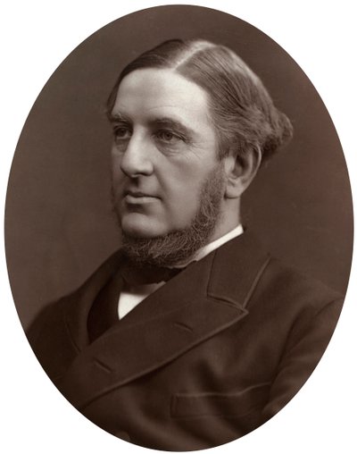Sir William Vernon Harcourt QC, kansanedustaja, kansainvälisen oikeuden professori Cambridgen yliopistossa, 1877. tekijältä Lock and Whitfield