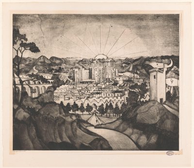 Avignon (alkuperäinen nimi) tekijältä Lodewijk Schelfhout (signed by artist)