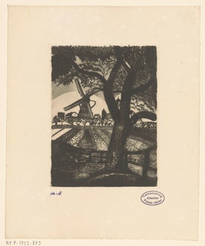 Hedelmätarha Le Fruitier (alkuperäinen nimi) tekijältä Lodewijk Schelfhout (signed by artist)