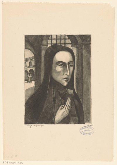 korsikalainen nainen Femme Corse (alkuperäinen nimi) tekijältä Lodewijk Schelfhout (signed by artist)