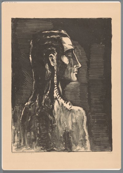 Figuuri suljetuin silmin tekijältä Lodewijk Schelfhout (signed by artist)