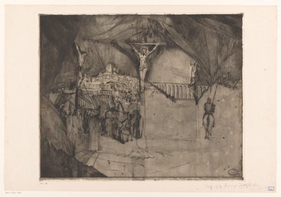 Golgata I (alkuperäinen nimi) tekijältä Lodewijk Schelfhout (signed by artist)