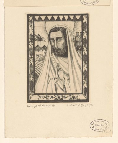 Jozef St. Joseph (alkuperäinen nimi) tekijältä Lodewijk Schelfhout (signed by artist)