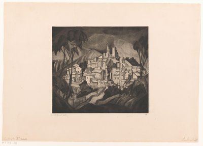 Les Angles II (alkuperäinen nimi) tekijältä Lodewijk Schelfhout (signed by artist)
