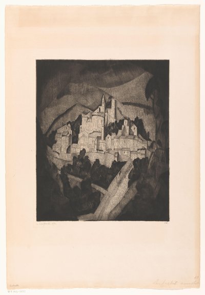 Les Angles I (alkuperäinen nimi) tekijältä Lodewijk Schelfhout (signed by artist)