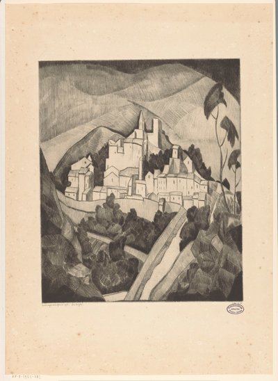 Les Angles I (alkuperäinen nimi esineessä) tekijältä Lodewijk Schelfhout (signed by artist)